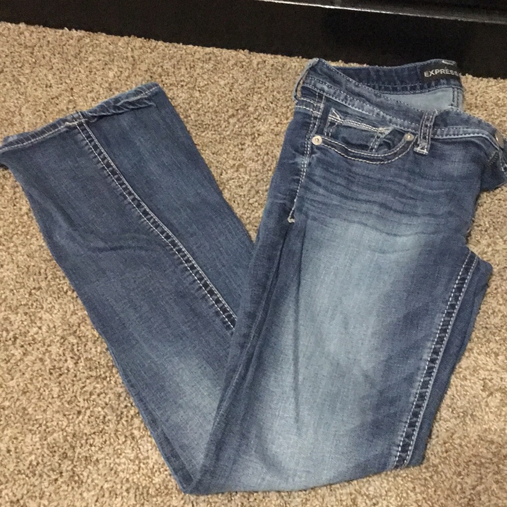 Express brand women’s Stella low rise jeans